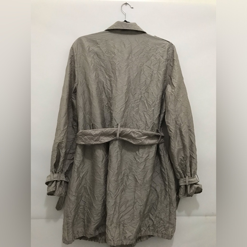 Due Per Due Elegant Beige Ruffled Women's Coat Size XL - Picture 4 of 6